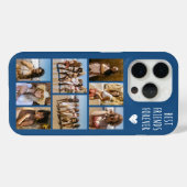 最高の友達だよ 8枚の写真 青 Case-Mate iPhoneケース (裏面 (横))
