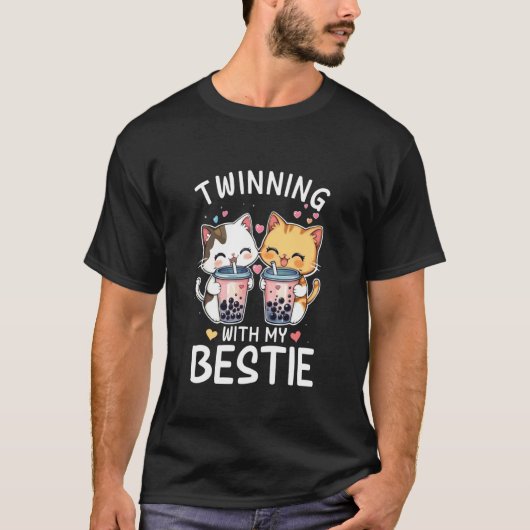 最高の友達とおそろいの猫 スピリットウィーク ギ Tシャツ (正面)