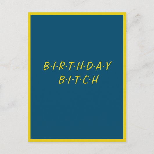 最高の友達と楽しいお誕生日会 簡単カスタム ポストカード (正面)