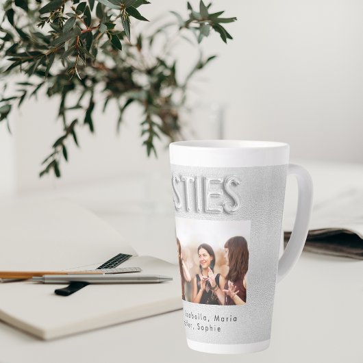 最高の友達のシルバーフォトベシー カフェラテマグ