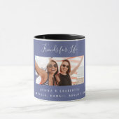 最高の友達のダスティブルーの写真名 マグカップ (中央)