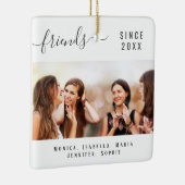 最高の友達の写真名white keepsake script セラミックオーナメント (右)