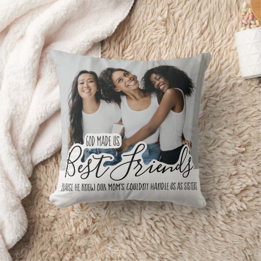 最高の友達の友情引用文写真 クッション (ブランケット)