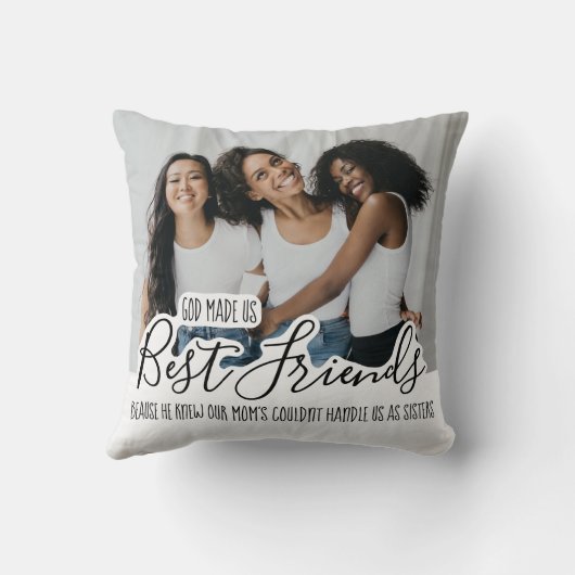 最高の友達の友情引用文写真 クッション (裏面)