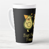 最高の友達の日+アボカド+おもしろTシャツ カフェラテマグ (左アングル)