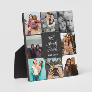 最高の友達の永遠に灰色の写真の手書き フォトプラーク