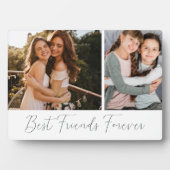 最高の友達の永遠の白い写真手書き フォトプラーク (正面)