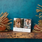 最高の友達の永遠の白い写真手書き フォトプラーク (側面)