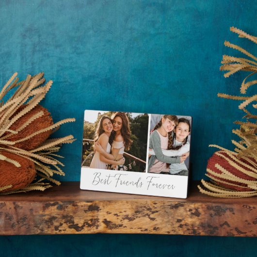 最高の友達の永遠の白い写真手書き フォトプラーク (側面)