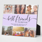 最高の友達の紫色のスクリプト6 photo collage grid フォトプラーク (側面)