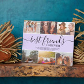 最高の友達の紫色のスクリプト6 photo collage grid フォトプラーク (側面)