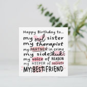 最高の友達の誕生日カード - 親友のための誕生日カード 招待状 (スタンド正面)