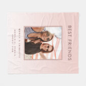 最高の友達の赤面バラ金ゴールド写真 フリースブランケット (正面(横))