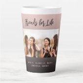 最高の友達の黒茶色の写真名 カフェラテマグ (正面)