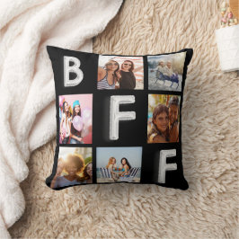 最高の友達の黒銀写真集 クッション