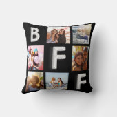 最高の友達の黒銀写真集 クッション (裏面)