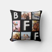 最高の友達の黒銀写真集 クッション (正面)