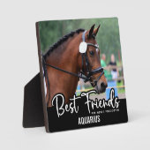 最高の友達は決して忘れ馬のペット記念 フォトプラーク (正面)