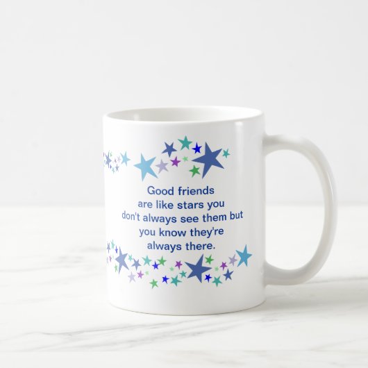 最高の友達は輝く星のよう Funny Quote コーヒーマグカップ (右)