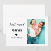 最高の友達へのプレゼント 彼女への特別なギフト 招待状 (正面/裏面)