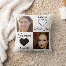 最高の友達ギフト白黒ハートコラージュ