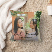 最高の友達パーソナライズされたモダンの写真 クッション (ブランケット)