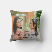 最高の友達パーソナライズされたモダンの写真 クッション (裏面)