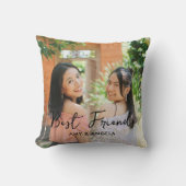 最高の友達パーソナライズされたモダンの写真 クッション (正面)