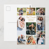 最高の友達フォトコラージュ かわいい オーダーメイド ポストカード (正面/裏面)