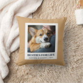 最高の友達モダンBrown Dogパパペット写真 クッション (ブランケット)