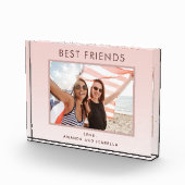 最高の友達赤面バラ金ゴールドBFF写真 フォトブロック (右)