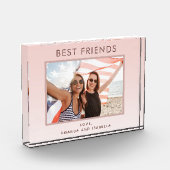 最高の友達赤面バラ金ゴールドBFF写真 フォトブロック (左)