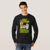 最高の友達 テキーラライム塩メキシカンドリンク シンコ Tシャツ (正面フル)