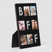 最高の友達 ブラック シルバー フォト コラージュ BFF  フォトプラーク (側面)