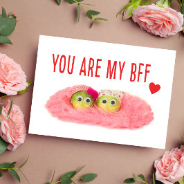 最高の友達 ベストフレンド ベスティー ピンク カスタム ポストカード