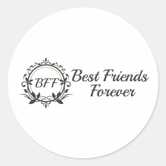 最高の友達 ラウンドシール (正面)