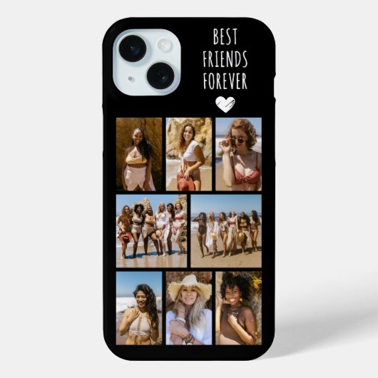 最高の友達 永遠に 8枚の写真 ブラック Case-Mate iPhoneケース (裏面)
