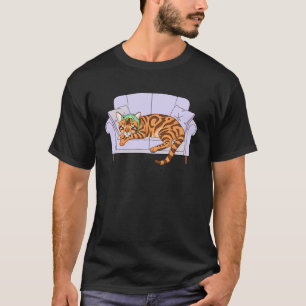 最高の友達 猫とヤモリ Tシャツ