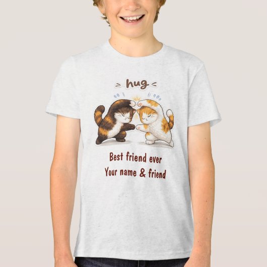 最高の友達 猫の融合 – Tシャツ (正面)