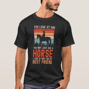 最高の友達 馬 競馬 乗馬 Tシャツ