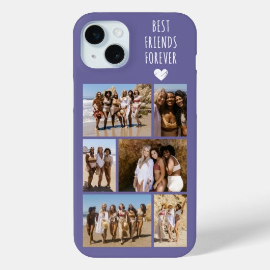 最高の友達 6枚の写真 パープル Case-Mate iPhoneケース (裏面)