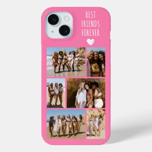 最高の友達 6枚の写真 ピンク Case-Mate iPhoneケース (裏面)