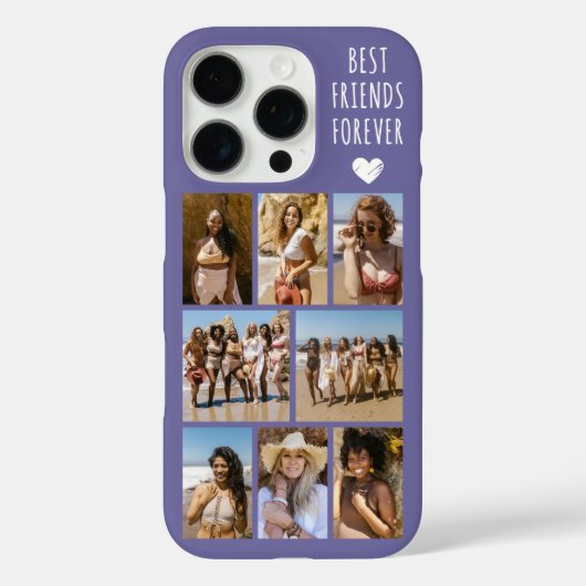 最高の友達 8枚の写真 パープル Case-Mate iPhoneケース (裏面)