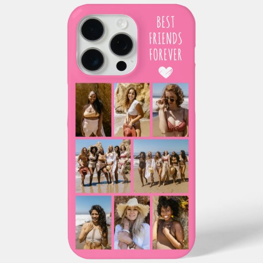 最高の友達 8枚の写真 ピンク Case-Mate iPhoneケース (裏面)