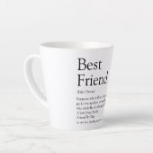 最高の友達 BFF 定義 おもしろ カフェラテマグ (左アングル)