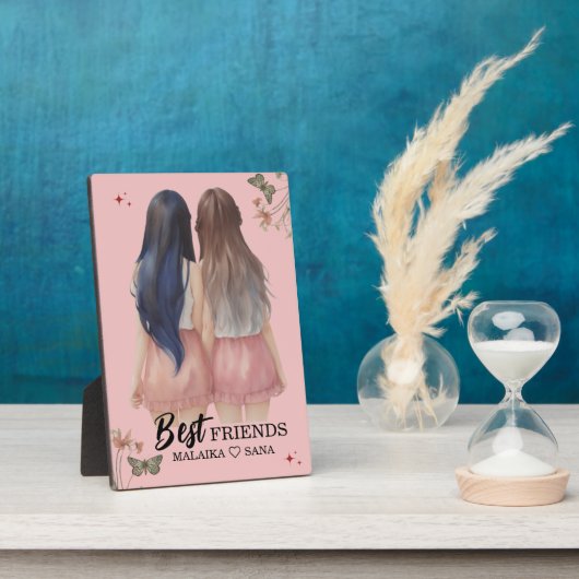 最高の友達BFFかわいい漫画フォトアーエレガントチ フォトプラーク (側面)