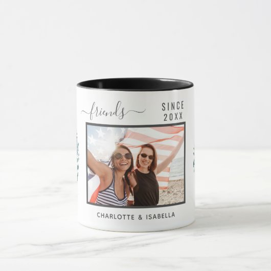 最高の友達eucalyptus greenery写真名scriptus マグカップ (中央)