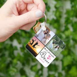 最高の友達Forever写真コラージュカスタム- 5 – 写真 キーホルダー