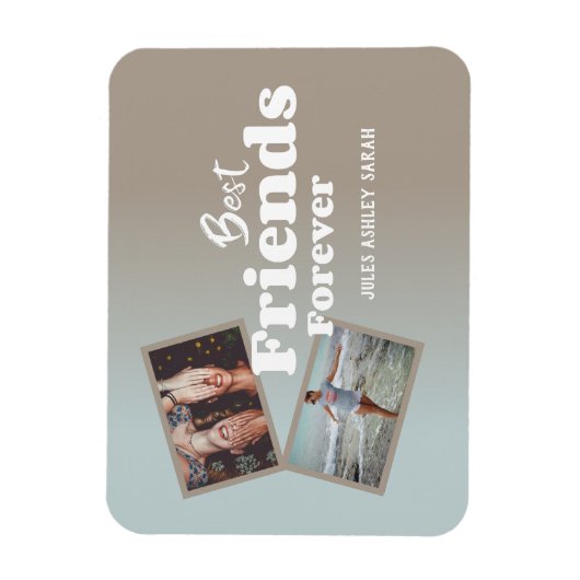 最高の友達Forever写真 マグネット (縦)