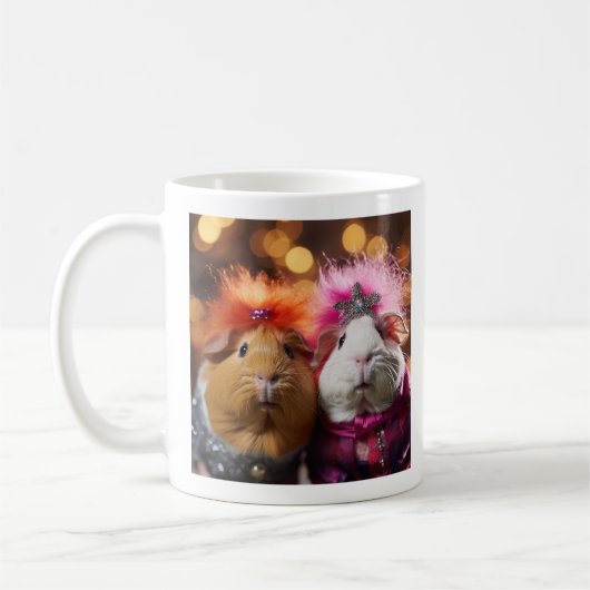 最高の友達Guinea Pig Coffee Mugバージョン2 コーヒーマグカップ (左)